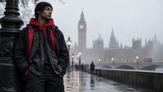 London Trapstar streetwear editorial — London streetwear layering with Trapstar