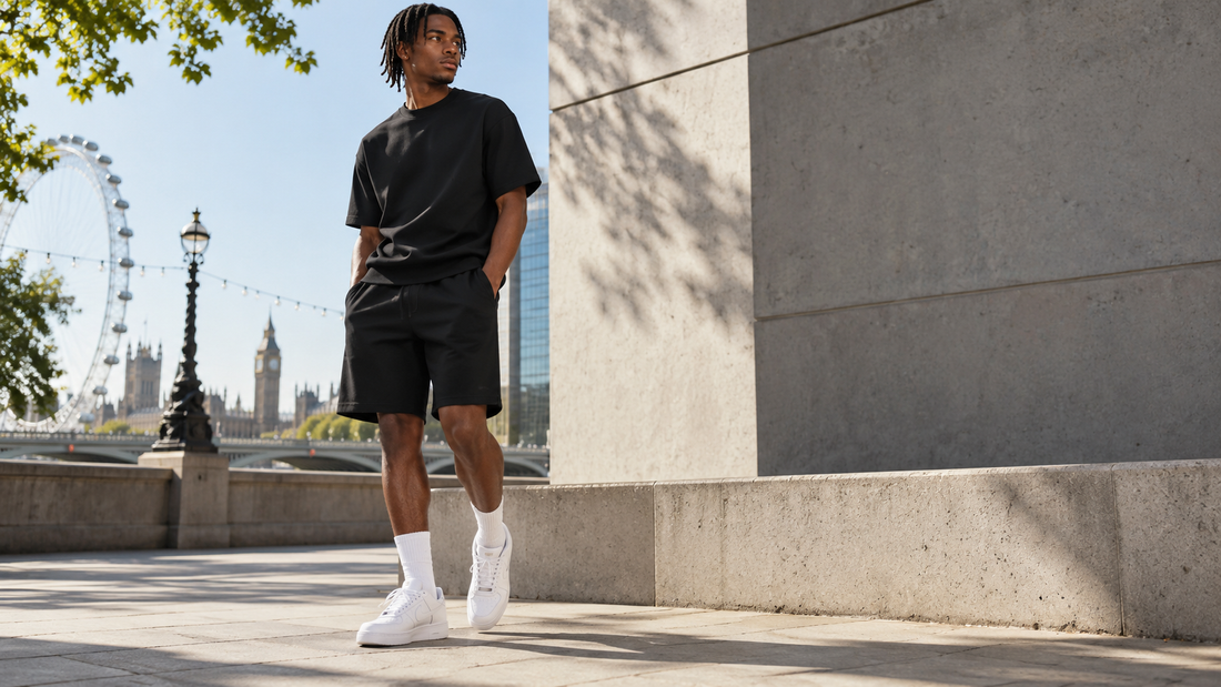 London Trapstar streetwear editorial — Trapstar shorts and short sets summer streetwear