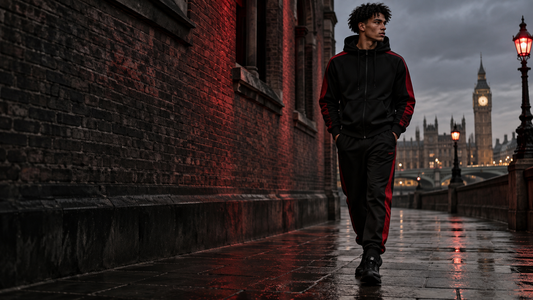 London Trapstar streetwear editorial — Trapstar tracksuit outfit ideas for London