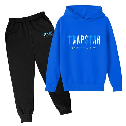 Trapstar Tracksuit Blue and Black | Bold Blue-Led Two-Tone Set
