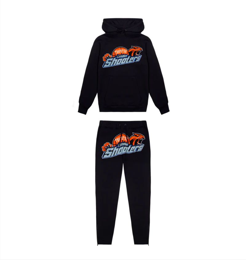 Trapstar Shooters Tracksuit Black Orange | Bold Street Set