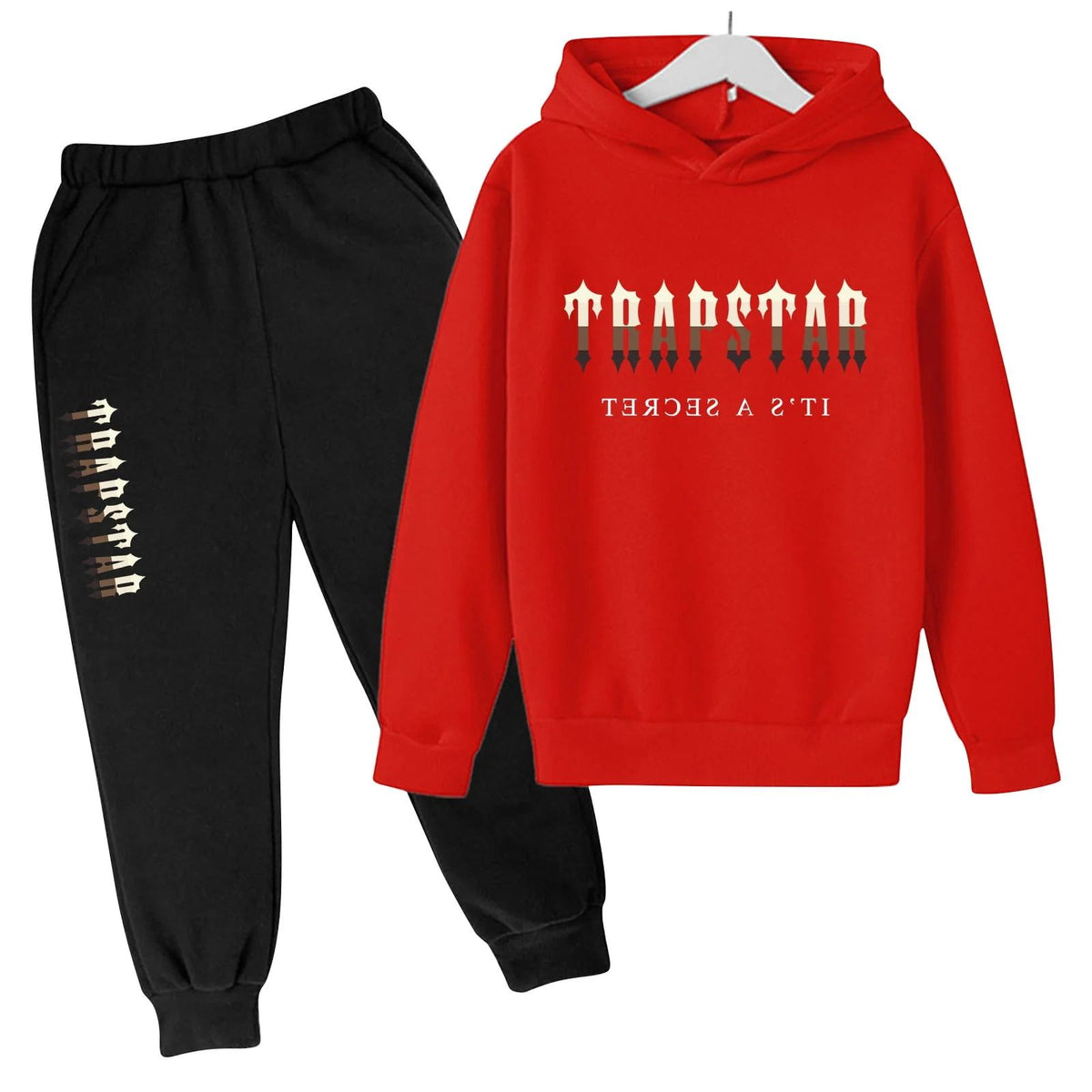 Black and Red Trapstar Tracksuit | Classic Two-Tone Street Set