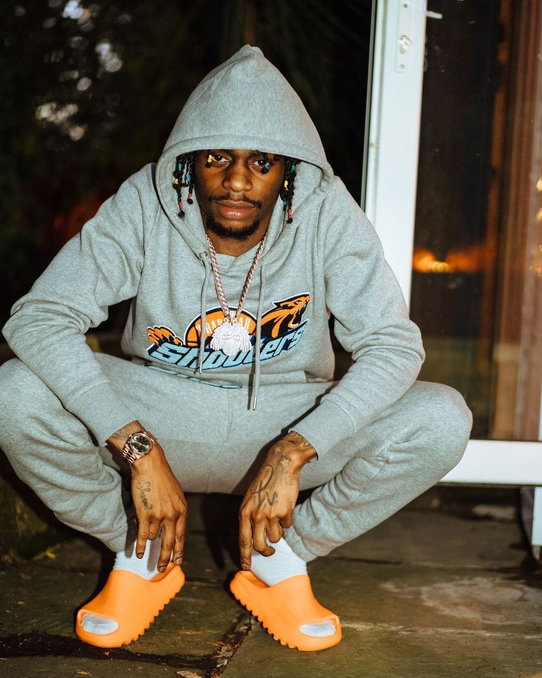 Trapstar London Shooters Tracksuit Grey Orange | Bold Two-Tone