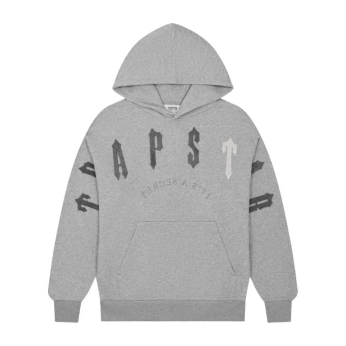 Trapstar Hoodie Irongate Arch Chenille 2.0 Grey | Premium stuff