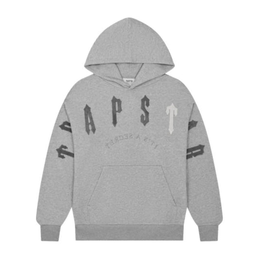 Trapstar Hoodie Irongate Arch Chenille 2.0 Grey | Premium stuff