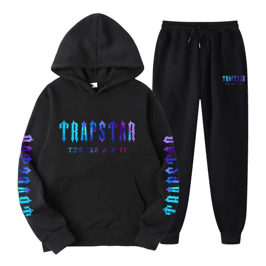 Trapstar Tracksuit Black and Blue | Cool Two-Tone Street Set