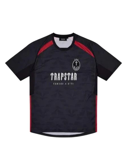 Irongate Football Jersey Black Red | Trapstar Street Sport Tee at