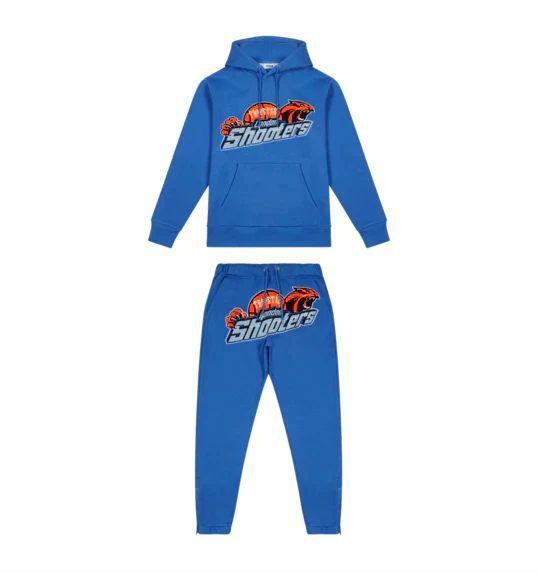 Trapstar Shooters Tracksuit Hoodie Blue Orange | Bold Street Set at