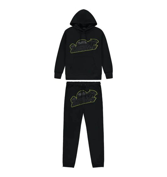 Trapstar Shooters Tracksuit Black Lime | High Voltage Street Set at