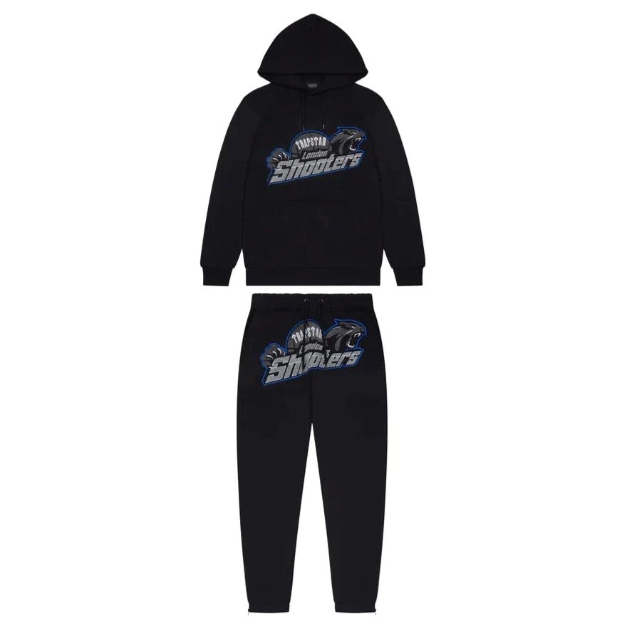 Trapstar Shooters Tracksuit Hoodie Black Ice | Unique Street Set