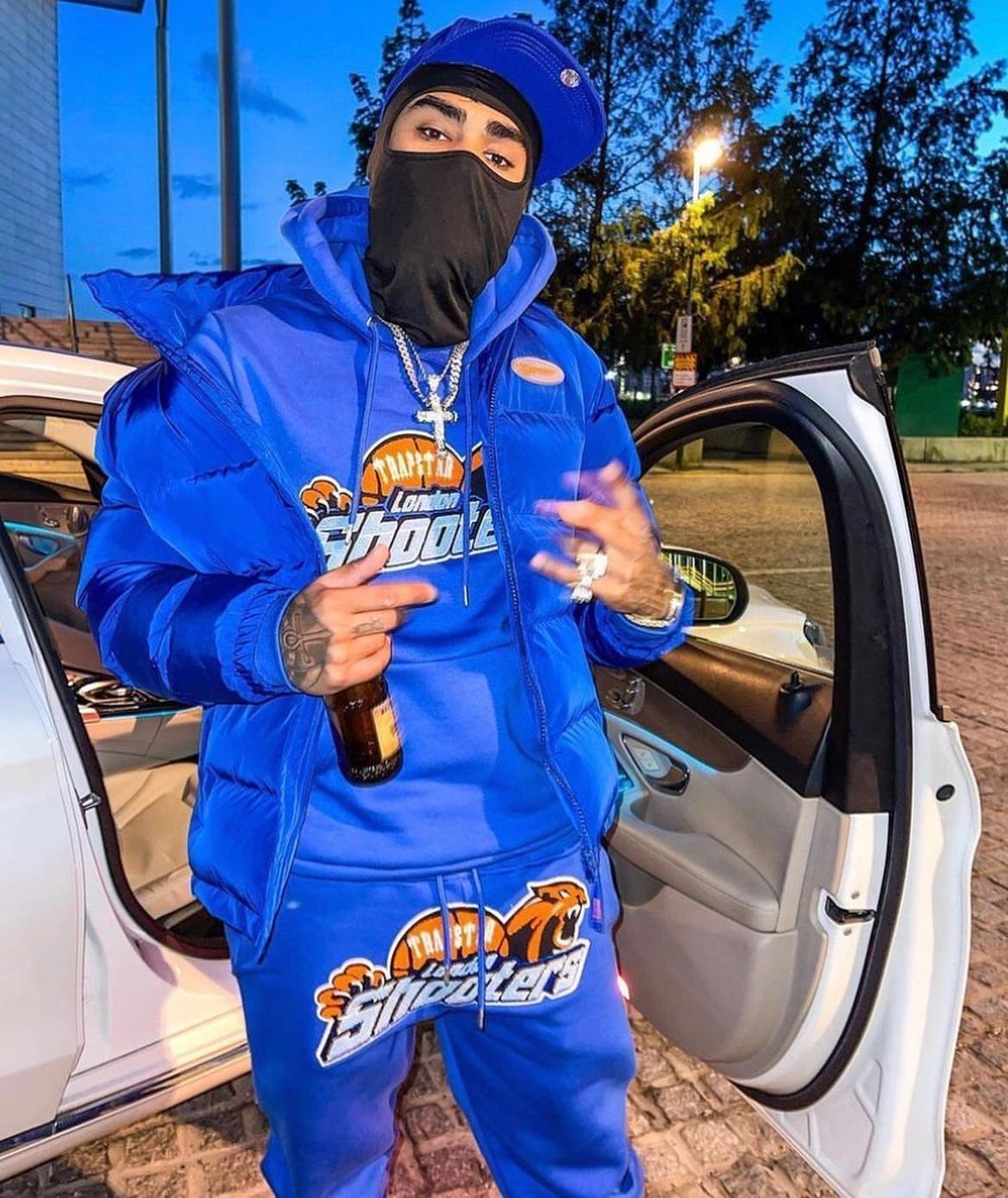 Trapstar Shooters Tracksuit Hoodie Blue Orange | Bold Street Set at