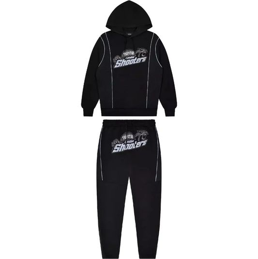 Trapstar Shooters Tracksuit Blue Black | Bold Blue-Led Two-Tone Set