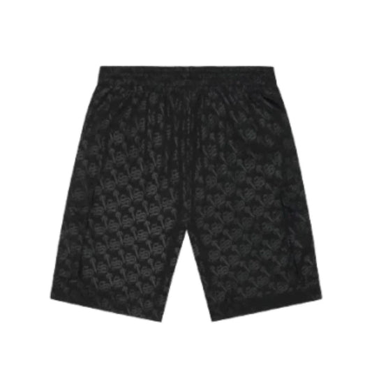 Trapstar Black Shorts | Premium Monogram All-Black Streetwear Shorts