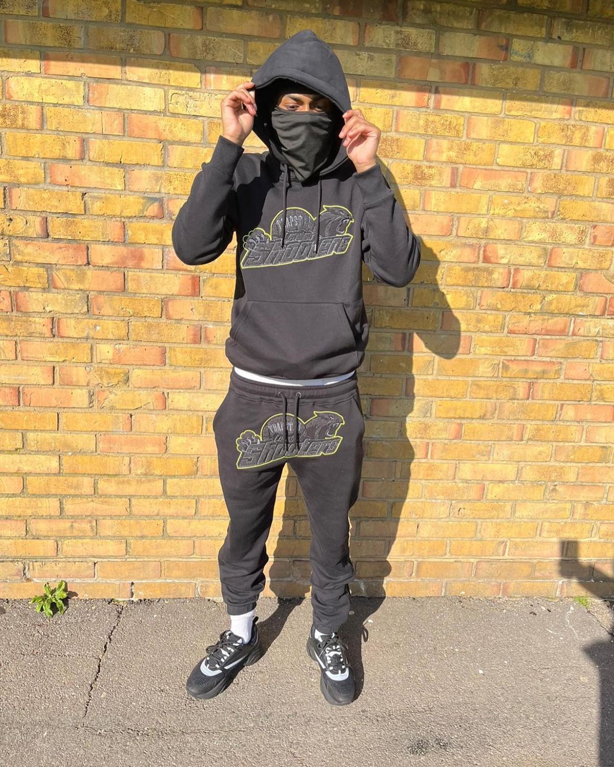 Trapstar Shooters Tracksuit Black Lime | High Voltage Street Set at