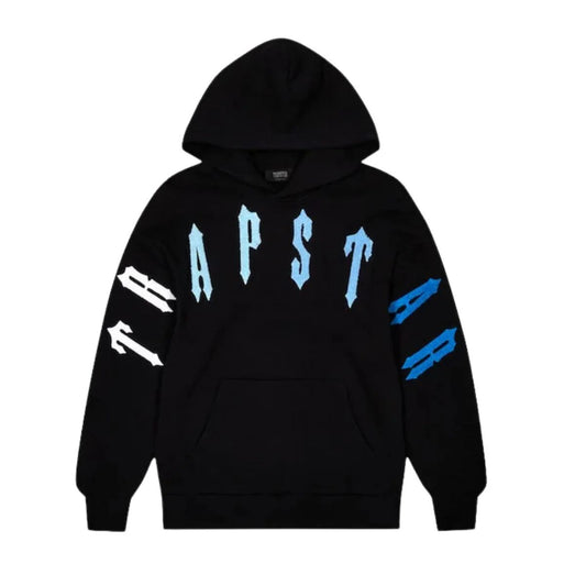 Trapstar Irongate Hoodie Black Blue | Bold Two-Tone Premium stuff
