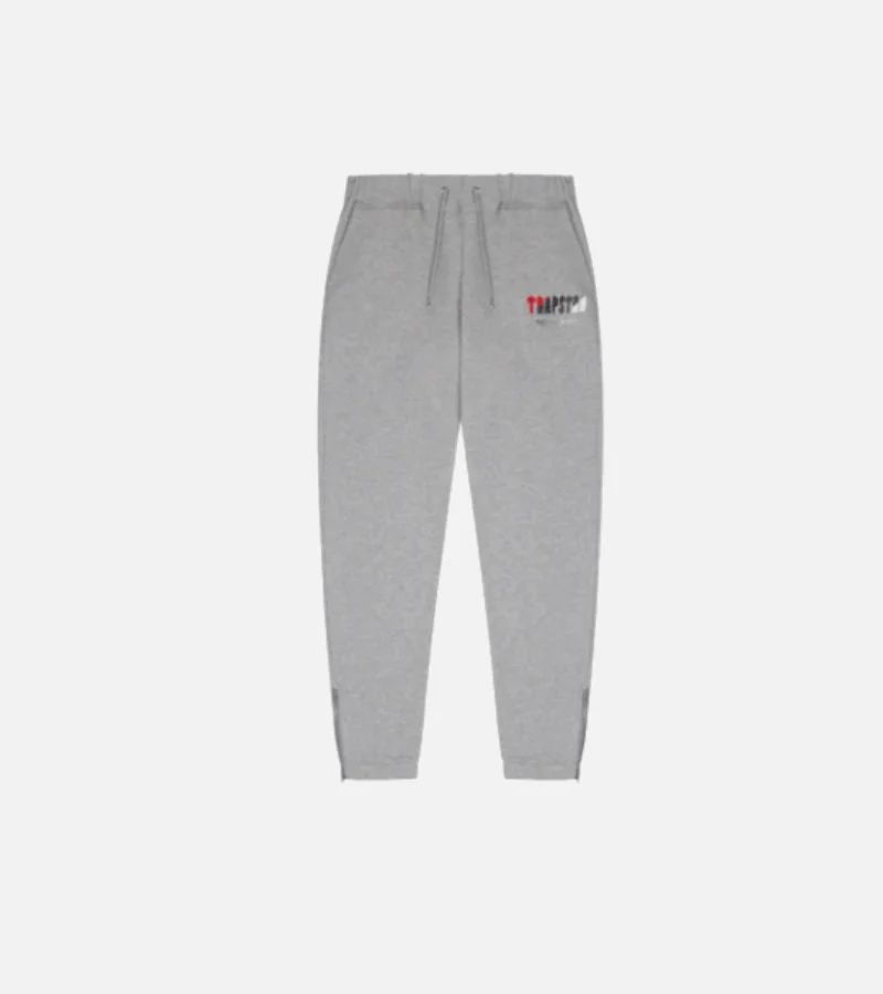 Trapstar Jogging Suit Grey Red | Premium 2-Piece Chenille Set at