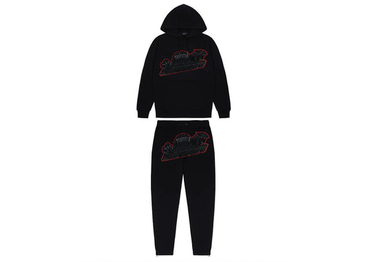 Trapstar Shooters Tracksuit Black Red | Bold Classic Street Set at