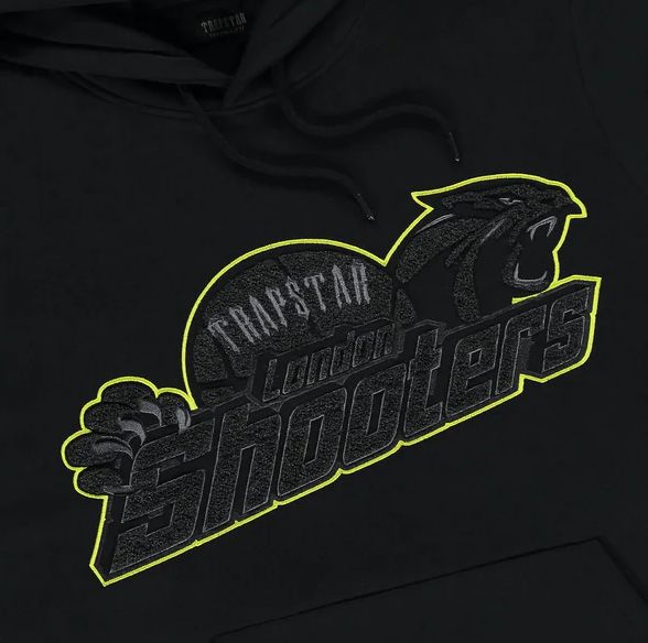 Trapstar Shooters Tracksuit Black Lime | High Voltage Street Set at